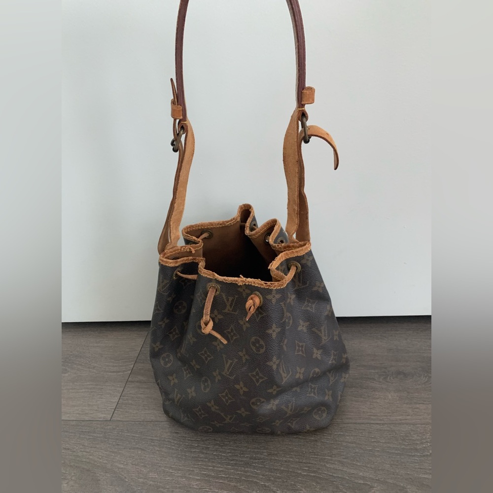 Authentic Louis Vuitton bag handbag shopper tote leather monogram brown tan LV - Picture 2 of 16